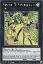 YuGiOh Nummer 100: Numerondrache (V.1) RA01-DE039 Super Rare Light Played 1st
