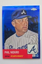 2022 Topps Chrome Platinum Anniversary - Phil Niekro #106 Blue Prism Refractor