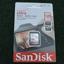 SanDisk 128GB Ultra SDXC UHS-I Memory Card - 120MB/s, Full HD Video SD Card