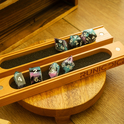 Cherry Wood Dice Storage Box