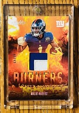 2025 Absolute Football Malik Nabers /49 Absolute Burners Patch Relic Silver