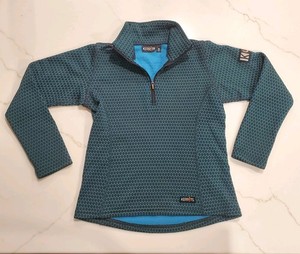 Kerrits Youth Long Sleeve 1/4 Zip Up Pull Over Blue Top Sz M