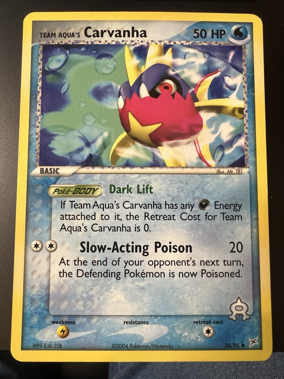 Pokemon TCG Team Aqua's Carvanha #25/95