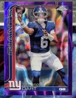 JAXSON DART 2025 TOPPS CHROME GIANTS QB  PURPLE LAVA ROOKIE REFRACTOR /75