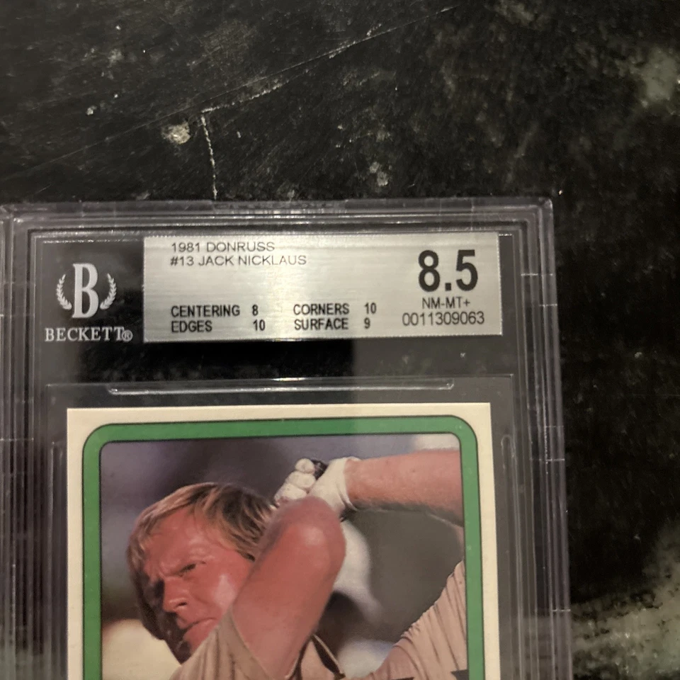 Lote de tarjetas de novato Jack Nicklaus 1981 Donruss Foto 4 de 4