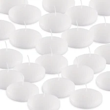 3 Inch Floating Candles Set of 24, Unscented White Candles for Wedding, 