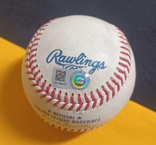 EVAN LONGORIA (Hit 2 RBI DOUBLE) KENLEY JANSEN 5/28/21 Game Used GIANTS Dodgers