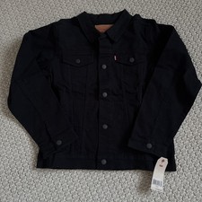 Levi Strauss Black Denim Jacket Youth Boys Size Large New With Tags