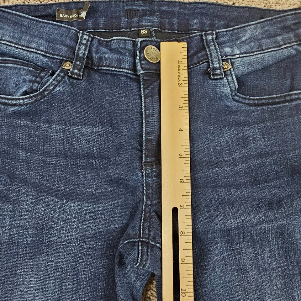 Pantalones de mezclilla Kut From the Cloth para mujer 6S corte bota tiro bajo lavado oscuro elástico bebé 28x31 Foto 4 de 4