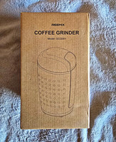 REEMIX GCG001 Electric Coffee Grinder Wall Plug-in Black/Silver with Brush