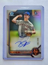 2022 Bowman Draft Chrome Refractor 1st /499 Auto Tyler Stuart Rookie #CDA-TST D