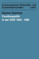 Gesine Obertreis | Familienpolitik In Der DDR 1945-1980 | Taschenbuch | Deutsch