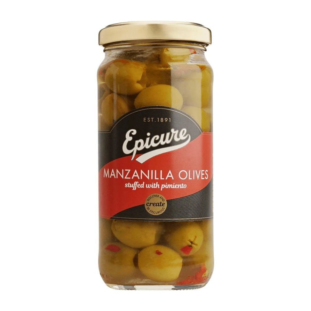 Epicure Manzanilla Olives Pimiento 12x235g Flavoured Mediterranean