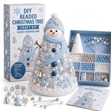 DIY Beaded Christmas Tree Craft Kit Adults Handmade Holiday Christmas Decor Gift