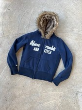 Vintage Abercrombie  Fitch Faux Fur Zip Hoodie