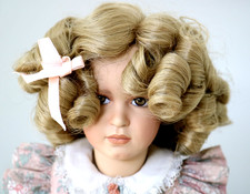 Wig Doll 9"-11" Vigrant Honey Blonde W/ Princess Curls Synthetic New Old Stock