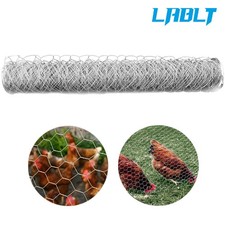 LABLT Chicken Wire Netting Galvanized Hexagonal Poultry Netting Fence 48in×150ft 0.38 per foot