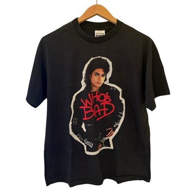 Rare Michael Jackson Bad Tour 1988 Single Stitch Shirt REPRINT Sz