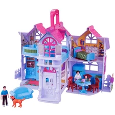 Liberty Imports My Pretty Dollhouse Fold and Go Pretend Play Mini Folding Dol...