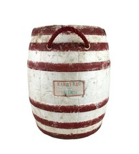 Vintage Karry Keg Thermos Red & White Styrofoam With Handles Rough Good Set Dec