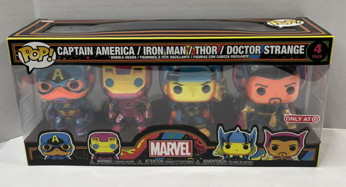 Funko POP! Marvel Avengers - Blacklight 4-Pack - Target Exclusive - New in Box