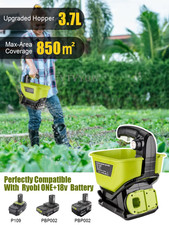 3.7L Large Capacity Cordless Salt Spreader for Ryobi 18V Battery Seed Spreader H