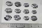 Hot Wheels Sticker Sheet Ovals Redline DIE CUT Reproduction Stickers