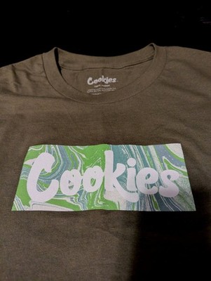 Cookies SF Military Green Swirl T-Shirt, Men's Large, NWOT, Classic, Streetwear.