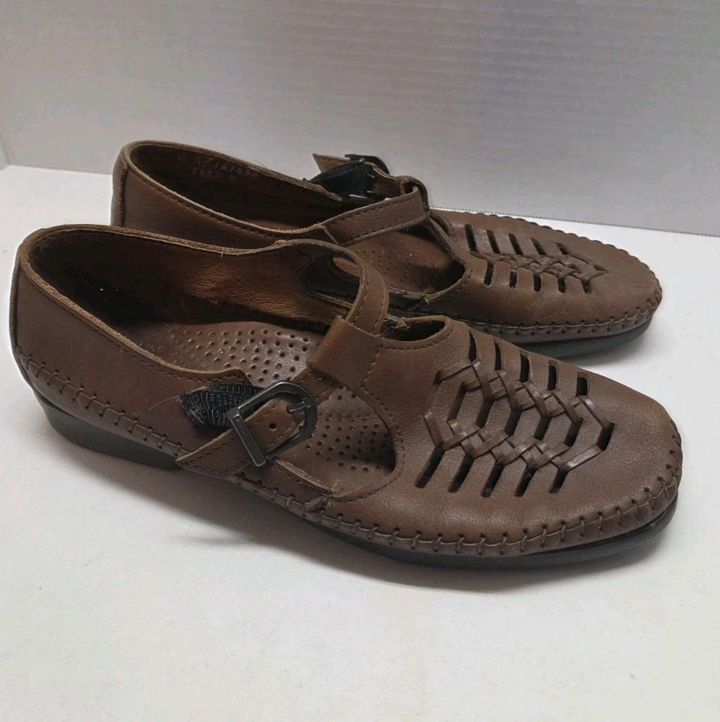 Dexter Brown Leather Sandals with Adjustable Straps WOMENS SIZE 8.5 Dexflex Comfort Dexter Womens Size 8.5 W Sandals Shoes  main image 3