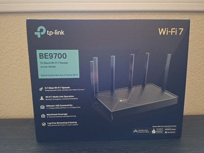 TP-Link Tri-Band BE9700 Archer BE600 WiFi 7 Router MU-MIMO MLO 10+2.5Gbps NEW