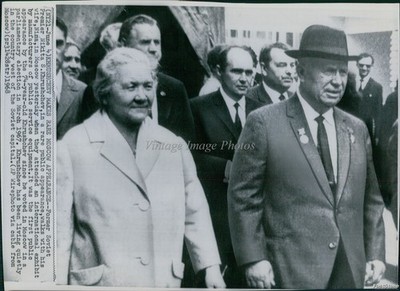 1968 Nikita Khrushchev Premier Soviet Election Parliamentary Wirephoto 8x10