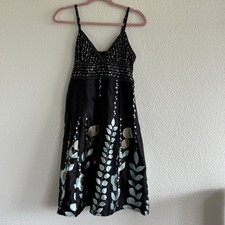 Women’s Little Black Dress Teal Blue Print Dress By Wet Seal Sz Small