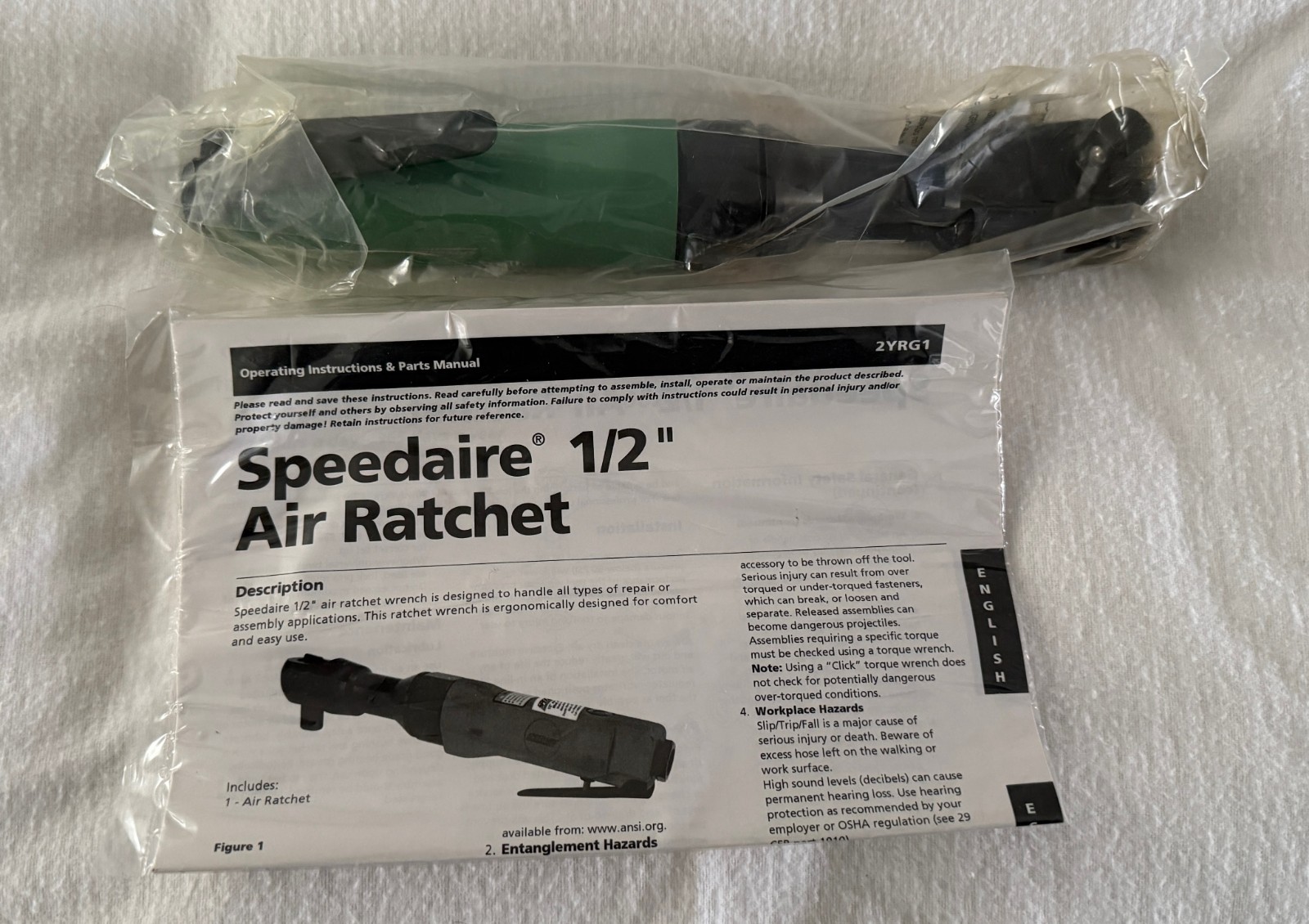 NEW Old Stock Speedaire 1/2" Drive Air Ratchet