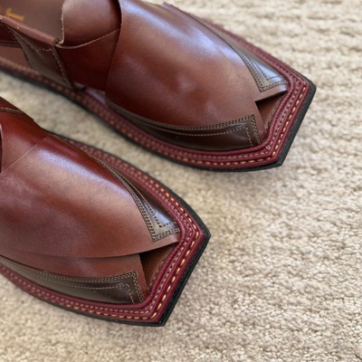NEW J. JUNAID JAMSHED Leather Peshawari CHAPPAL Sandals  display picture 2