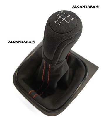 FÜR VW GOLF 5 6 EOS SCIROCCO 3 SCHALTSACK ORANGE SCHALTKNAUF ALCANTARA   5 G OR4