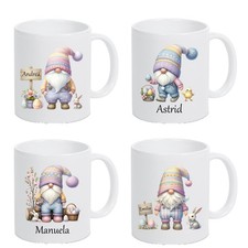 Personalisierte Tasse Ostern Gnomie Tasse mit Namen Zwergen Wichtel Geschenkidee