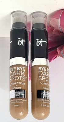 2 pk it Cosmetics Bye Bye Dark Spot Concealer Serum 0.22 oz / 6.7 ml TAN COOL 40