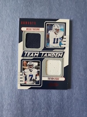 2023 Panini Absolute Team Tandem Materials Red /199 Micah Parsons Trevon Diggs