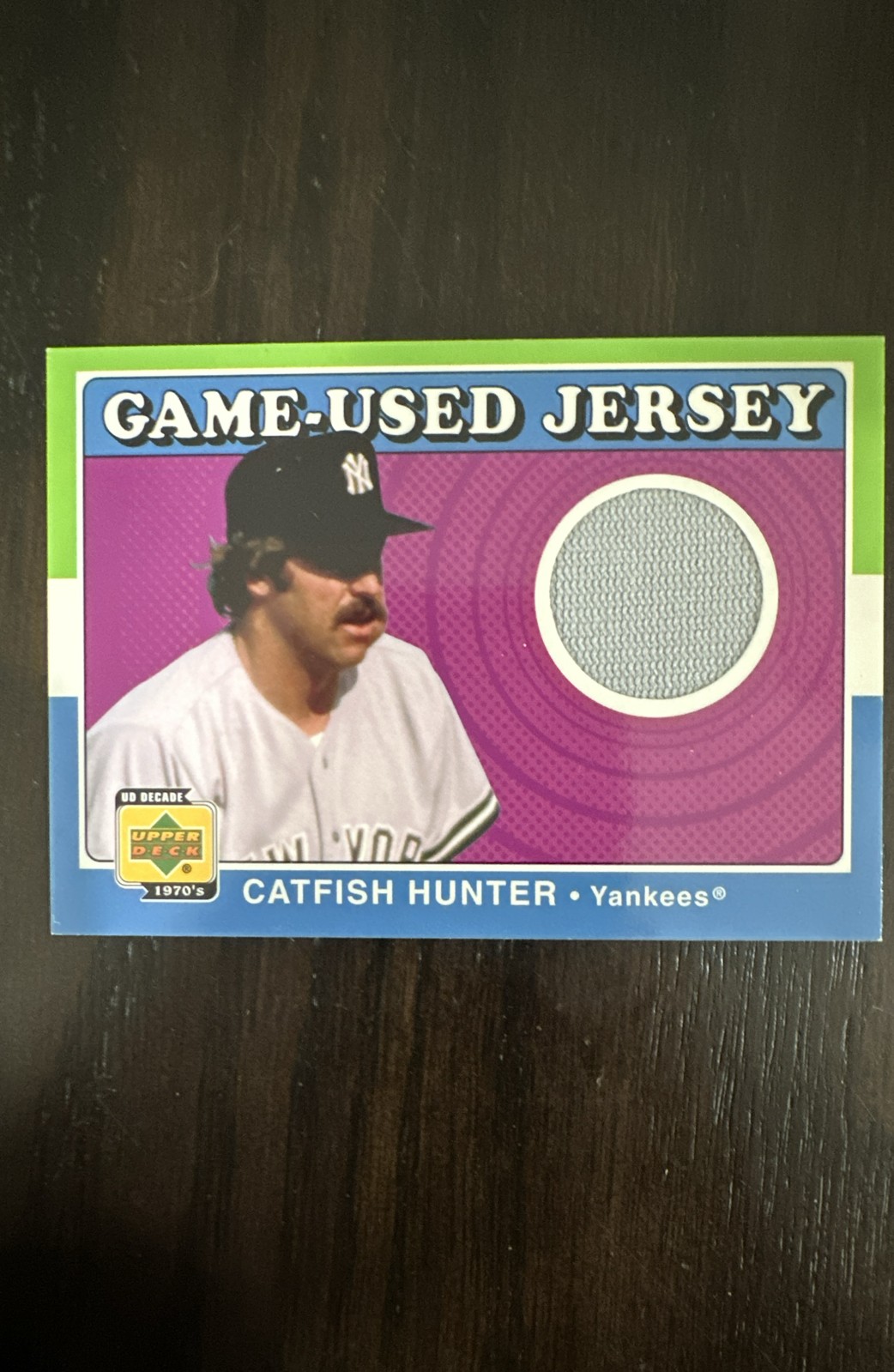 2001 Upper Deck Decade 1970's - Game-Used Jerseys Catfish Hunter #J-CH (MEM)