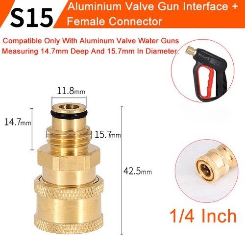 Pressure Washer Quick Connector Spray Torch Foam Snow Foam Lance Connector Brass - Afbeelding 19 van 28