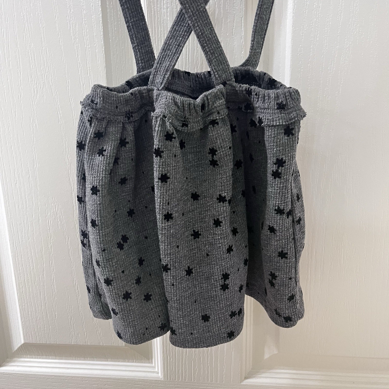 Zara Baby Girls Gray Star Waffle Knit Ruffled Suspenders Skirt Size 2-3 yrs thumbnail 11