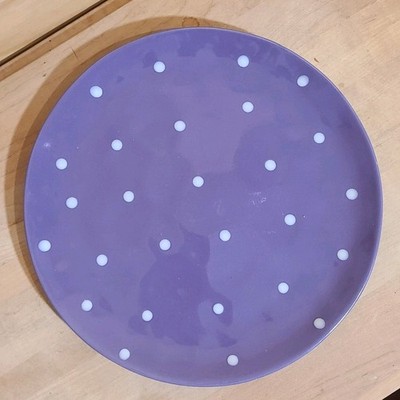 Maxwell & Williams Sprinkle Purple Dinner Plate White Polka Dots Replacement EUC