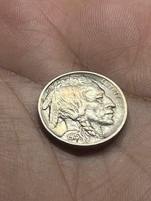 1915-S High AU+ Full Horn Great Luster Buffalo Nickel - Stunning Coin