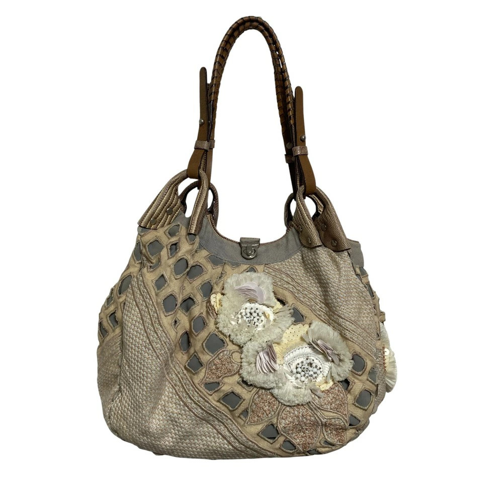 Y1209 Jamin Puech Patchwork One Shoulder Bag with… - image 1