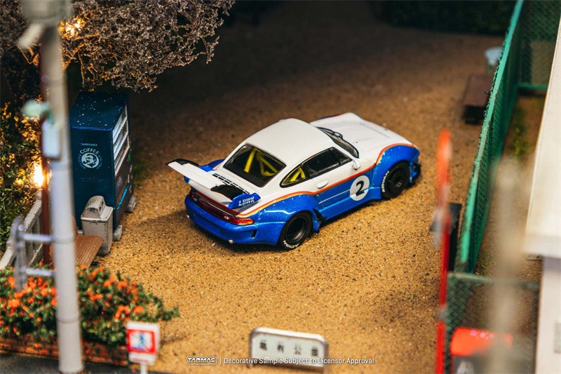 Tarmac Works 1:64 RWB 993 Liberty Walk blue white Diecast Model