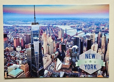 New York Postcards. Lower Manhattan. Aerial View.  New York City. 