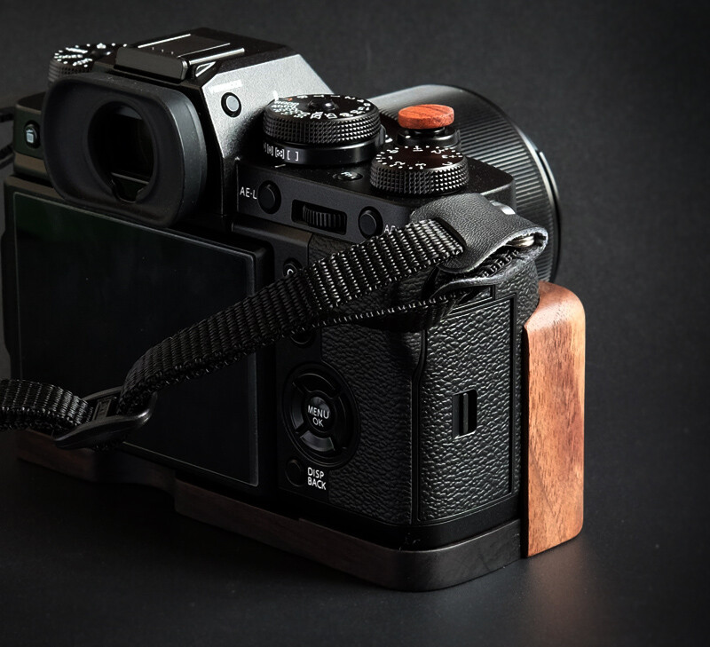 Handmade Walnut Wooden Wood Hand Grip Handle L Pate fr Fujifilm X