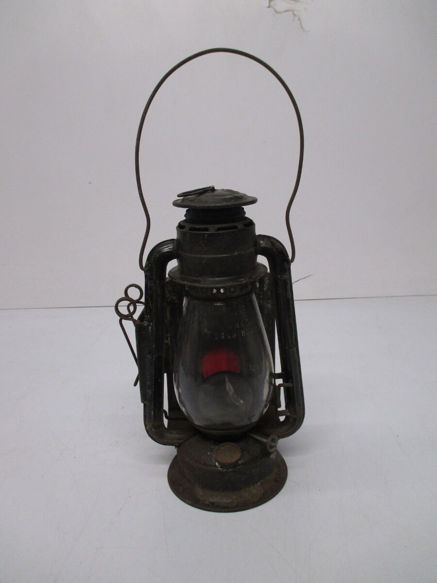 Vtg Dietz Junior Carriage Wagon Lantern Clear Glass Cold Vtg Dietz Junior Carriage Wagon Lantern Clear Glass Cold