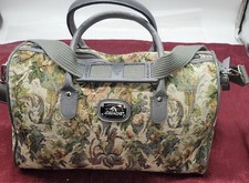 Vintage JORDACHE Floral Tapestry Carry on Duffel Bag Tote Luggage Weekender