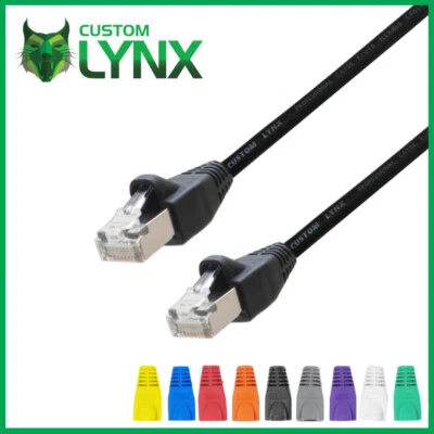 Custom Lynx Flexible CAT5e RJ45 Ethernet Network Cable. LAN Patch Lead-Data Tour